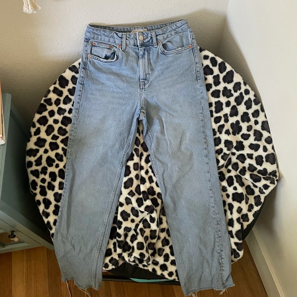 Top shop high waist wide leg jeans